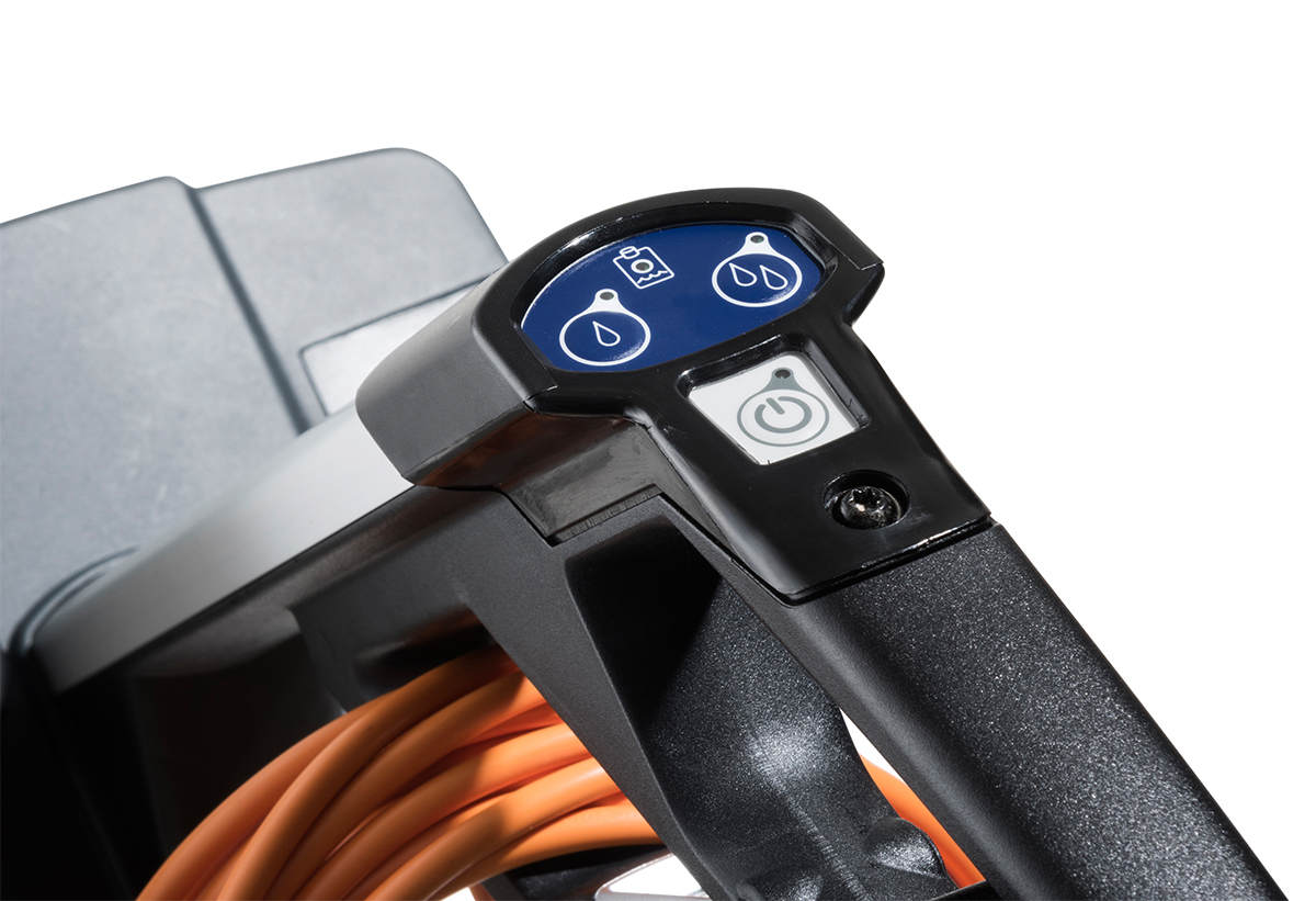 Τα κουμπιά ρύθμισης της ροής διαλύματος.